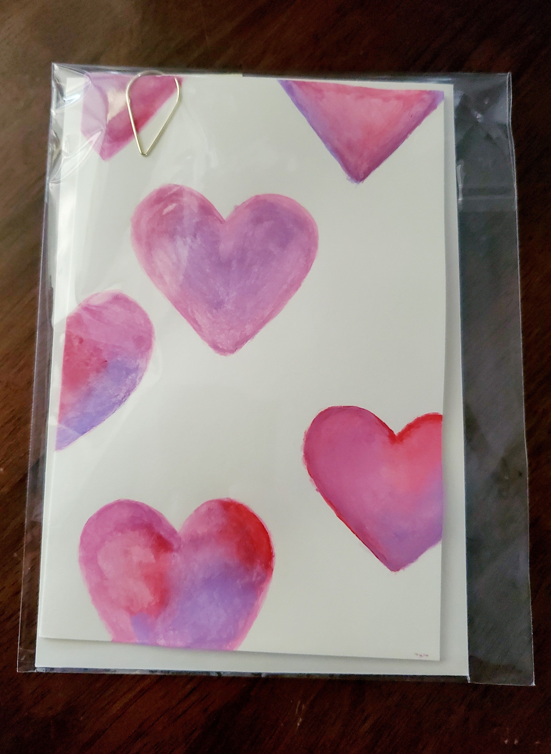 Heart Patterned Card Pink Heart Pattern Card – Parlor Styles