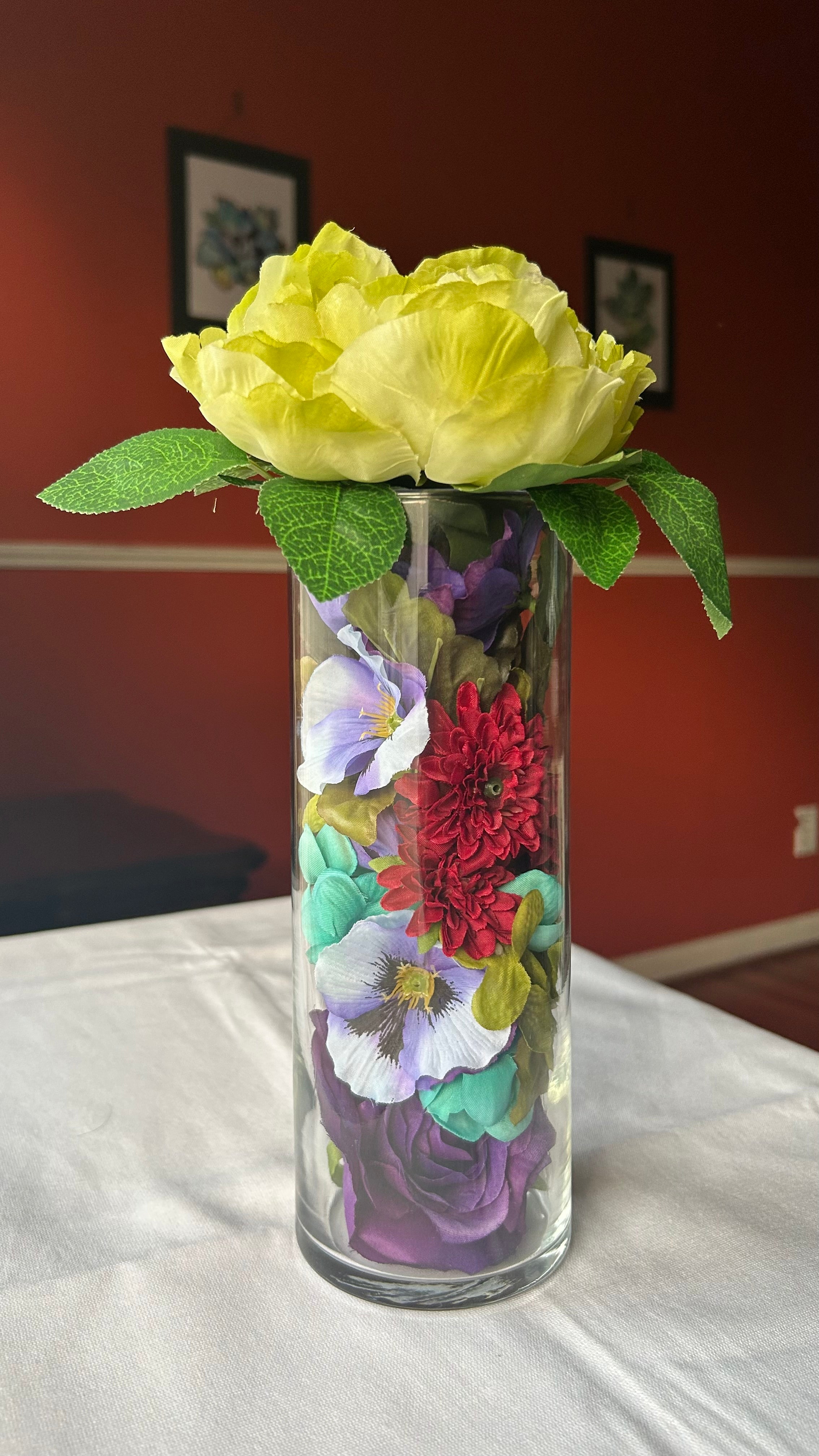 9" Glass Cylinder Vase